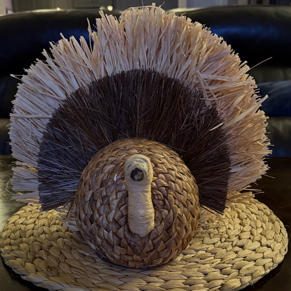 Fall Woven Turkey Centerpiece